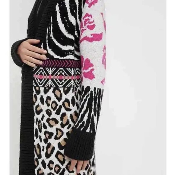 Anthropologie Maeve Makaya animal print longline cardigan sweater. Size XL - Picture 3 of 14